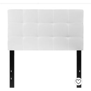 White twin bed headboard